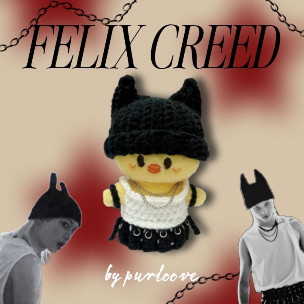 (baca desk) Felix Creed Karma Skzoo Bbokari Outfit || crochet doll outfit