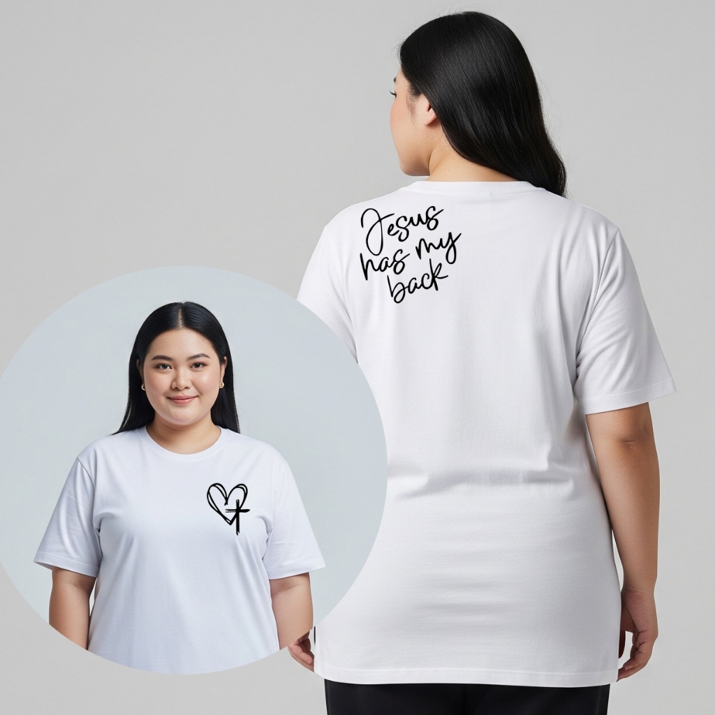 Kaos Rohani Yesus Has My Back Super Jumbo 7XL 6XL 5XL 4XL 3XL 2XL XL