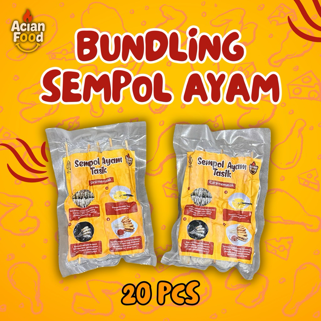 

Paket Bundling isi 2 pack Sempol ayam + saus sambal racikan khas Acianfood , isi 10 pcs / pack