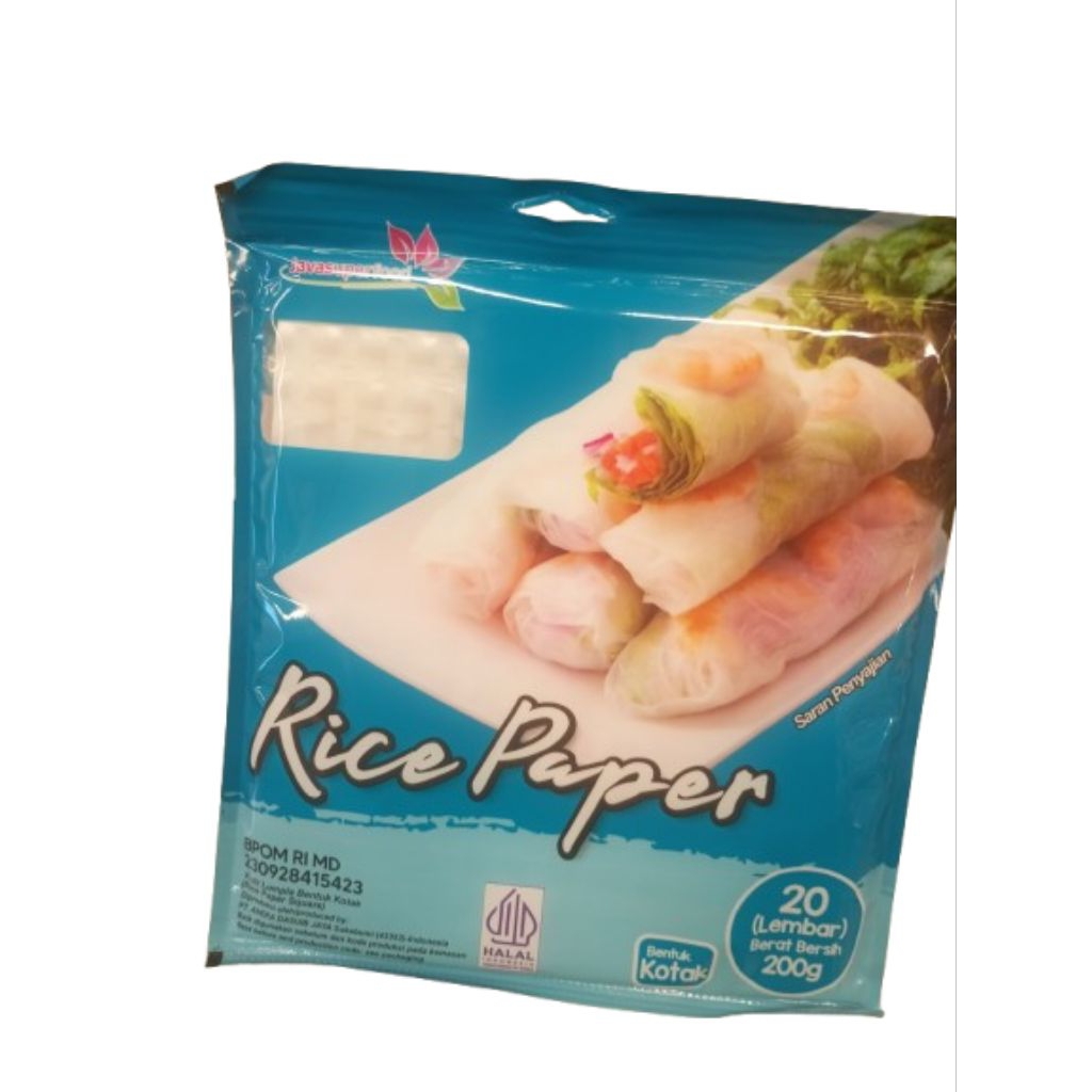 

Java Rice Paper 200gr (Isi 20 lembar) Kulit lumpia Vietnam Spring roll
