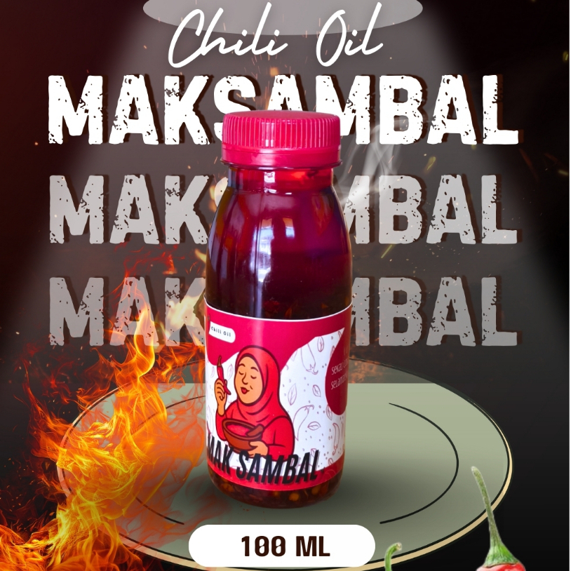 

Chili Oil Sambal Minyak 100ml – Mak sambal Pedas Gurih Premium Serbaguna Masakan Nusantara