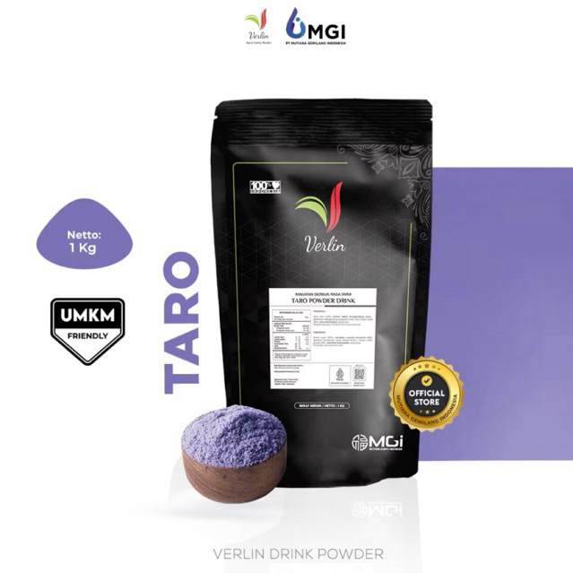 

Verlin Powder TARO PLAIN 1kg / Bubuk Minuman rasa Taro BEST SELLER