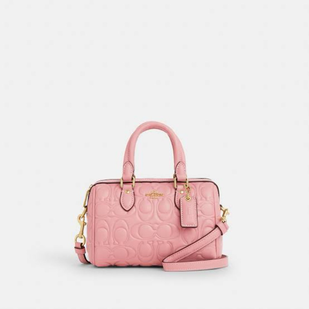 Coc Mini Rowan Crossbody Embossed Pink