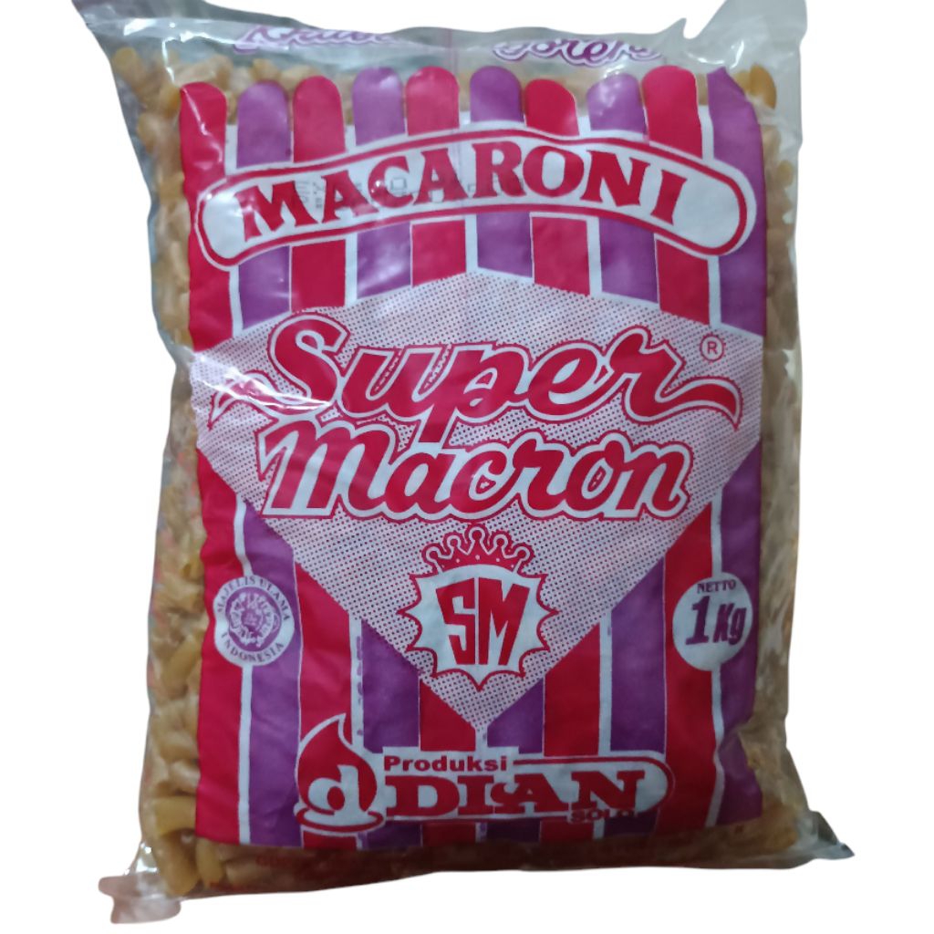 

Makaroni Goreng Kerupuk Merk Super Macron 1 KG 1000gr Produksi Dian Solo