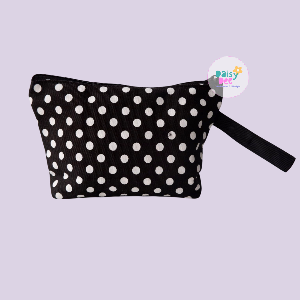 Daisy Dee Tas Kosmetik Kapal Kanvas Polkadot