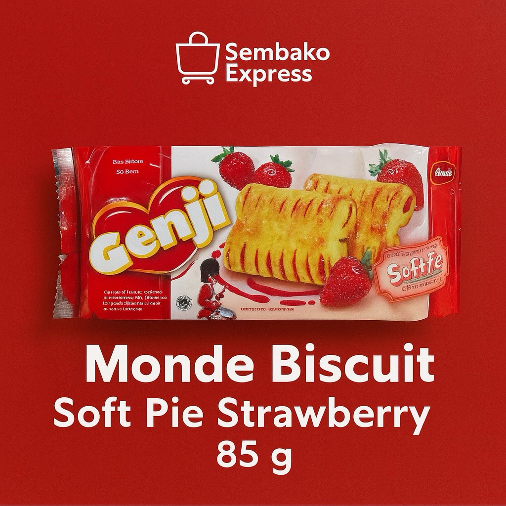 

Monde Genji Soft Pie Strawberry 85 g – Lembut, Manis, Isi Melimpah