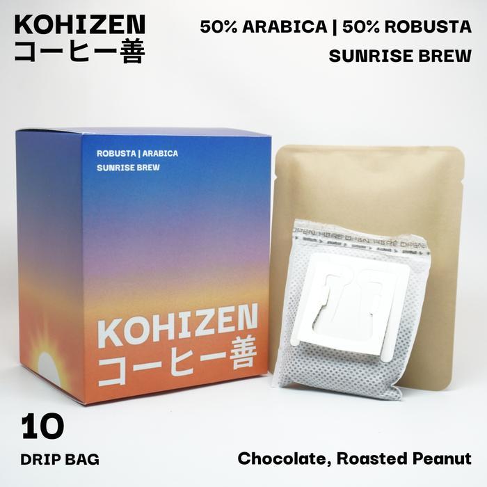 

KOHIZEN Coffee SUNRISE BREW - Arabica & Robusta Pupuan Blend Drip Bag Kopi