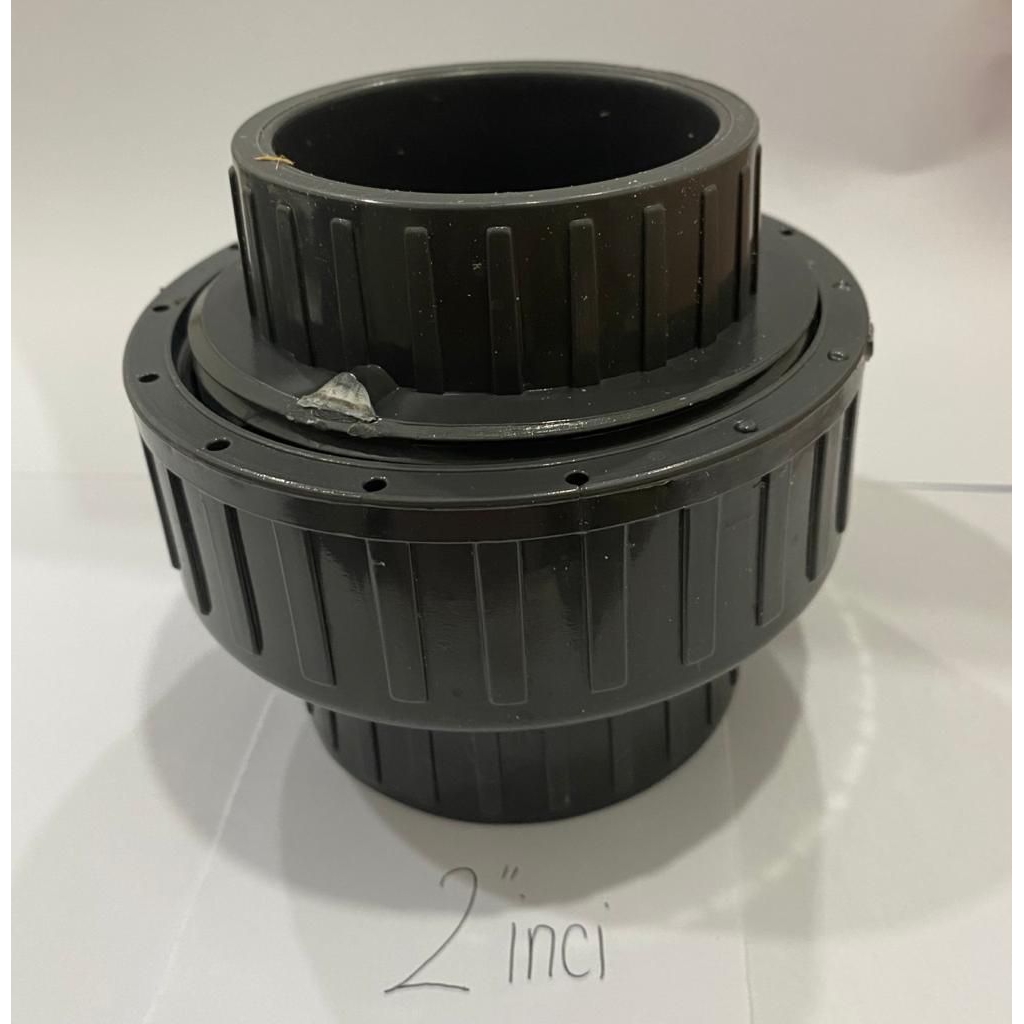 watermur pvc polos 2 inchi // sambungan selang union watermoor water mur plastik ukuran pipa 2" mura