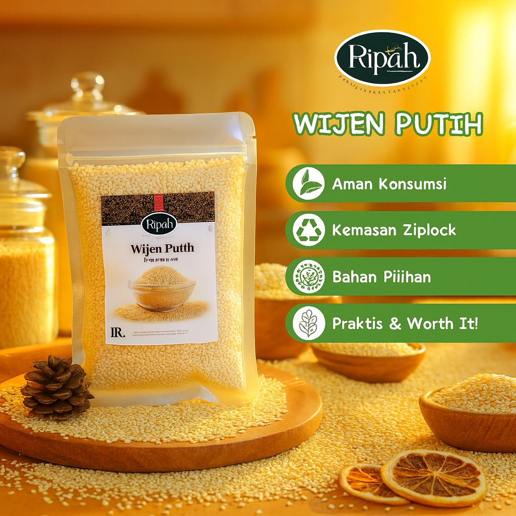 

50gr Wijen Putih / White Sesame / Ripah Rempah PREMIUM QUALITY