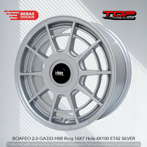 Velg Mobil Honda Brio Jazz Ring 16 - Pelek HSR BOAFEO Model Spider R16 Murah