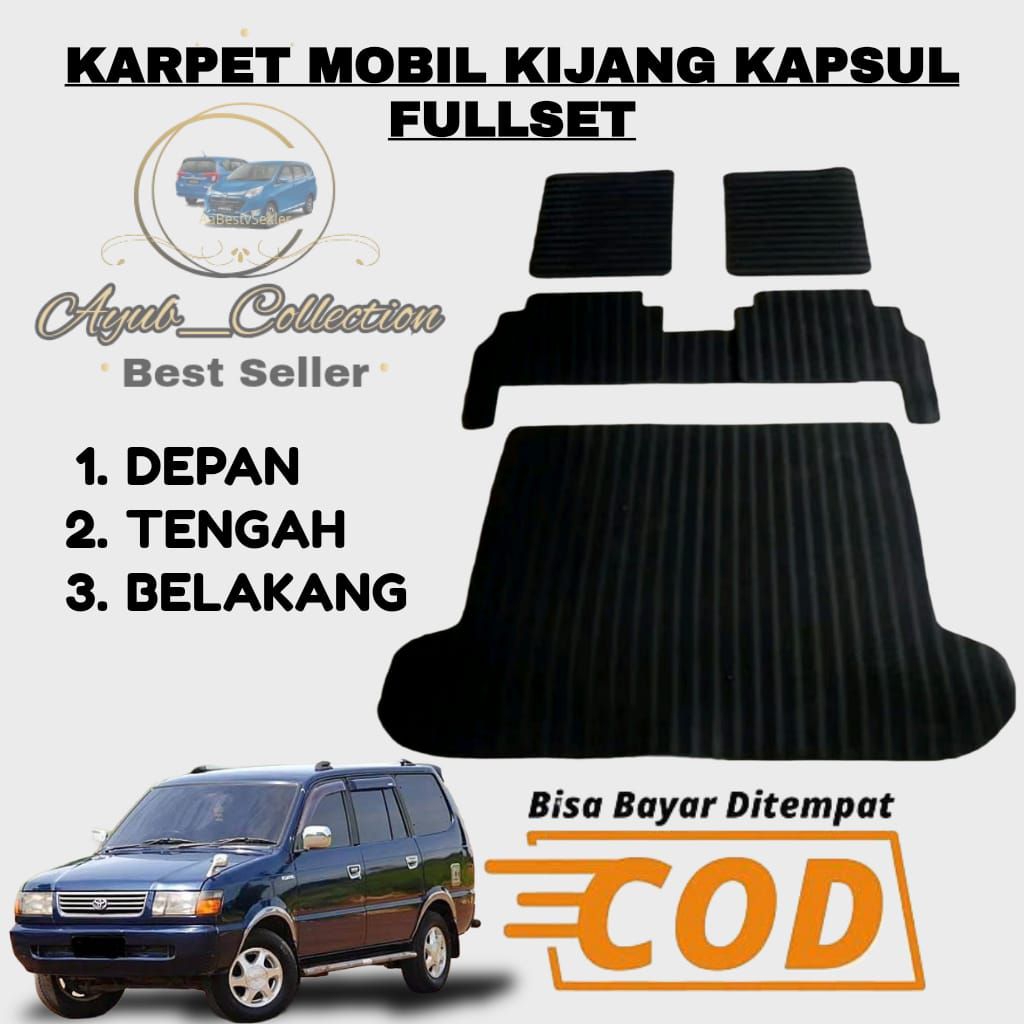 Karpet Mobil Kijang Kapsul Fullset Alas kaki matras mobil Kijang Kapsul Set Lengkap