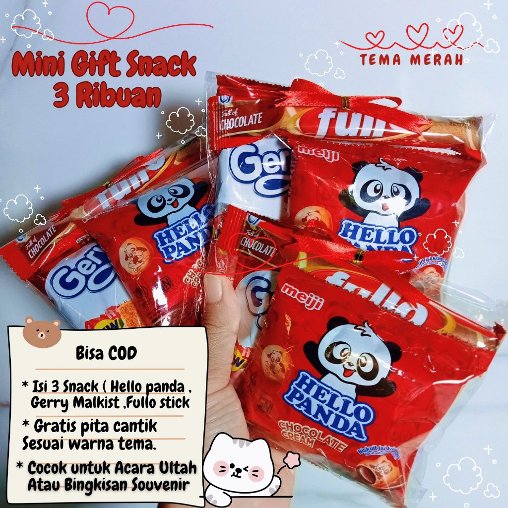 

Mini Gift Snack 3 Ribuan Isi 3pcs | Paket Snack Ulang Tahun, Souvenir, Hampers Murah