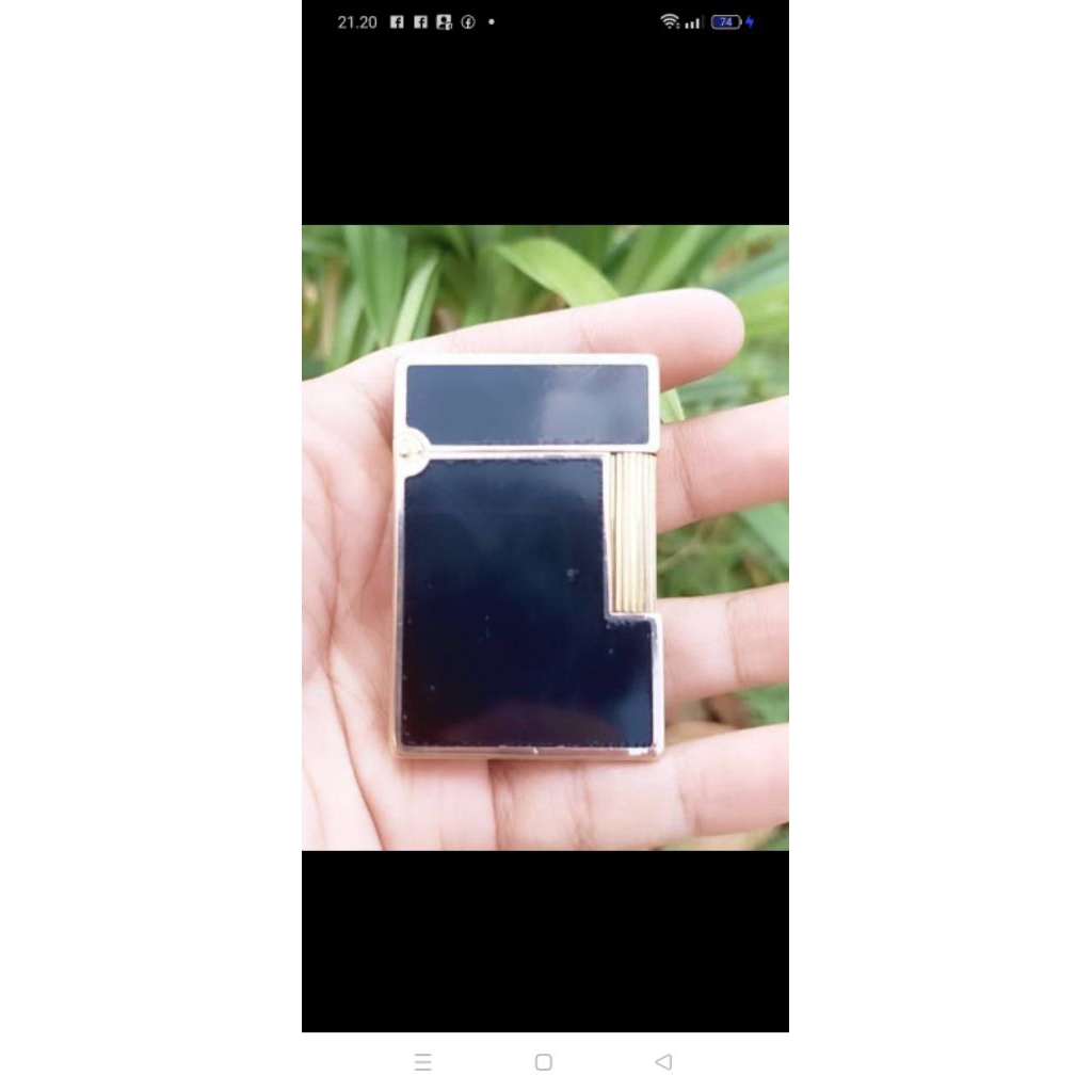 korek lighter vintage st dupont black keramik gold micrun full original