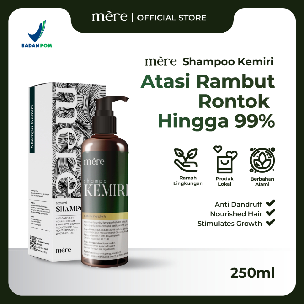 mère Shampoo Kemiri Hair Treatment Perawatan Rambut Rontok / Penumbuh Rambut Rontok / Shampo Anak An