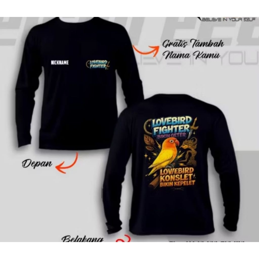 kaos lovebird fighter kaos single fighter kaos komunitas