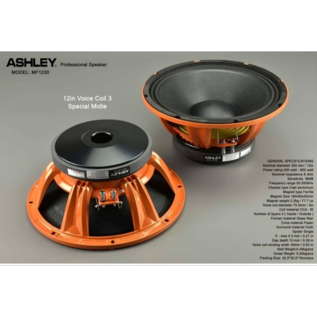 Speaker 12" Ashley MF1230 MF 1230ASHLEY MF-1230.