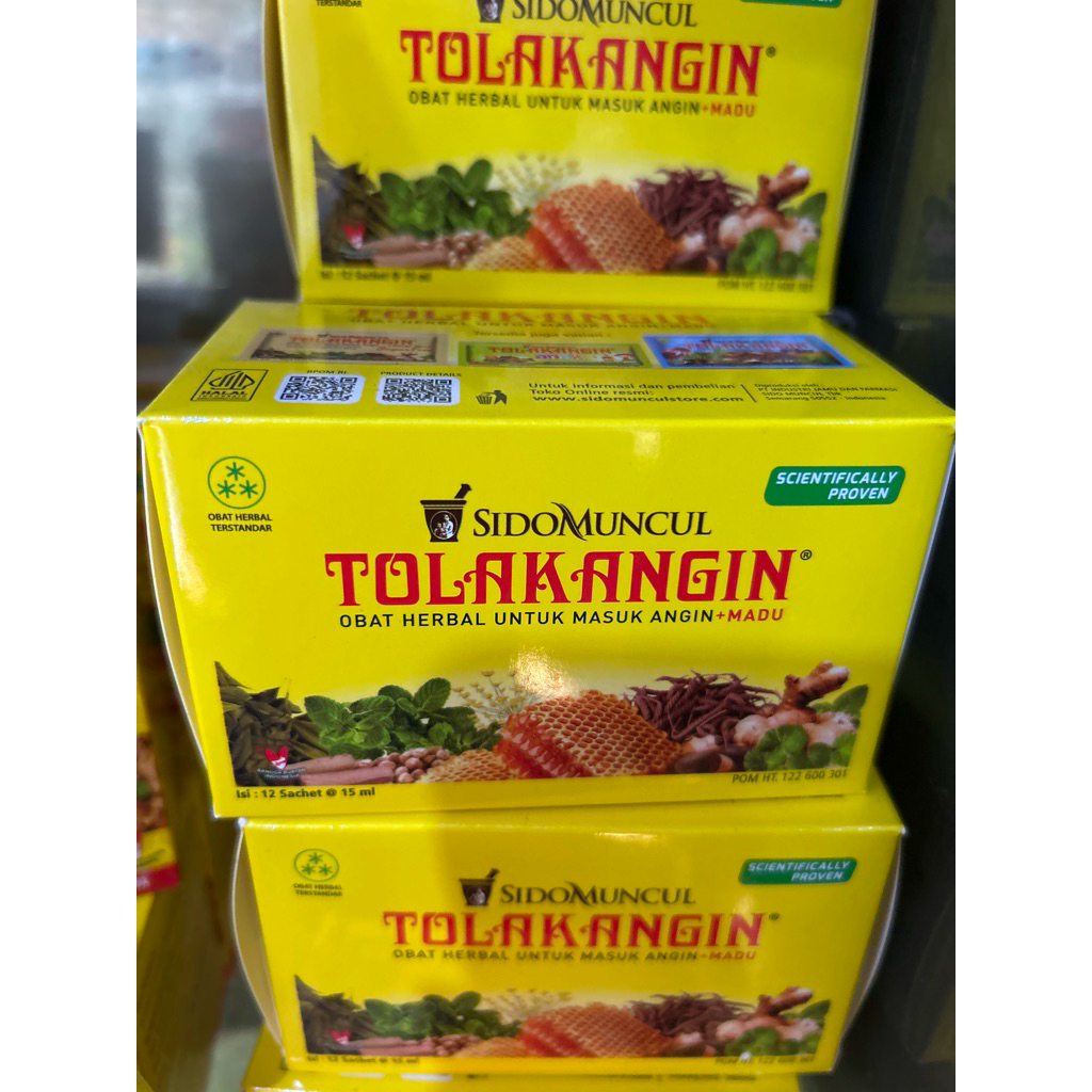 

Tolak angin cair herbal untuk masuk angin isi 12 sachet