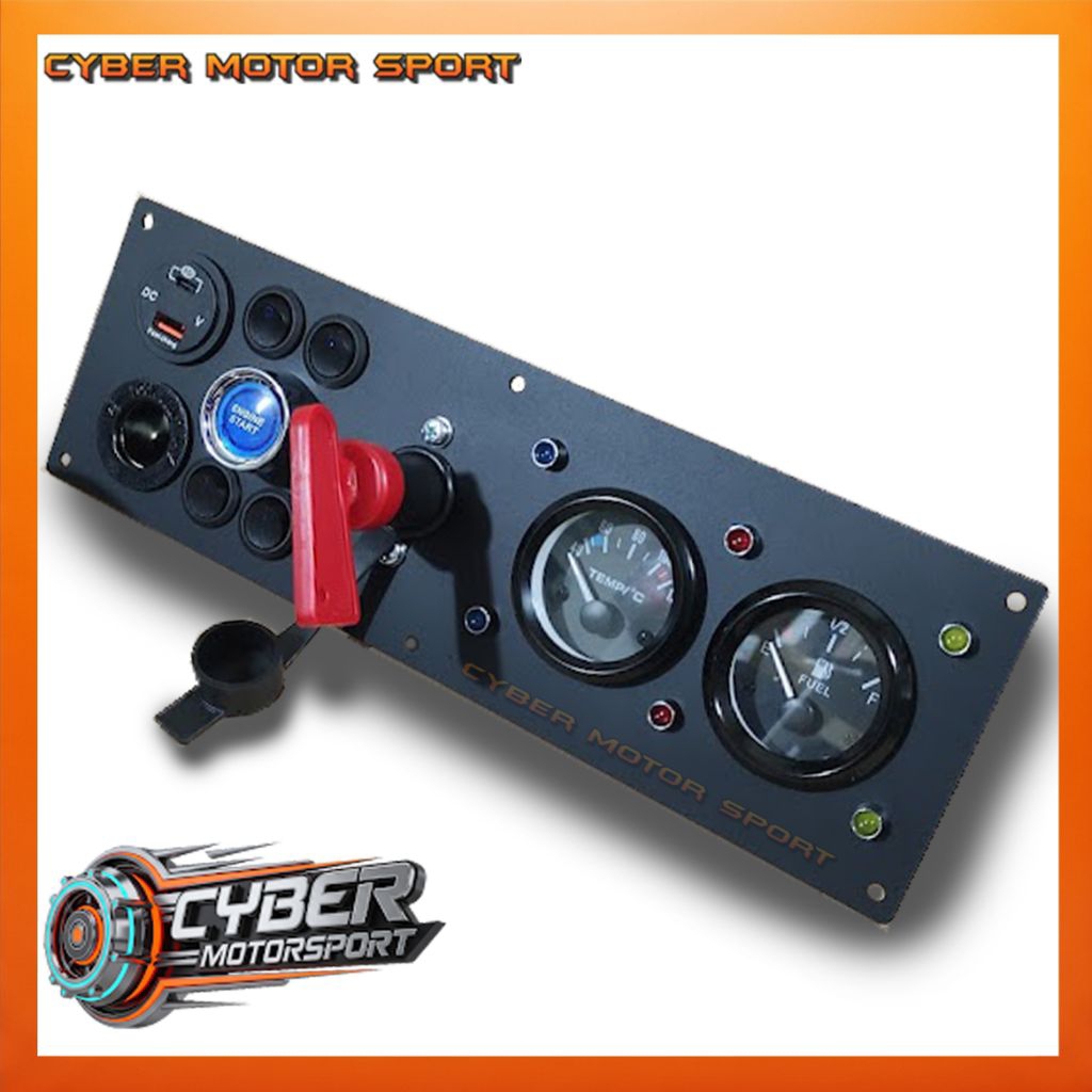 Indikator dashboard mobil universal 12v Water temperatur  volt meter USB fastcharging saklar lampu T