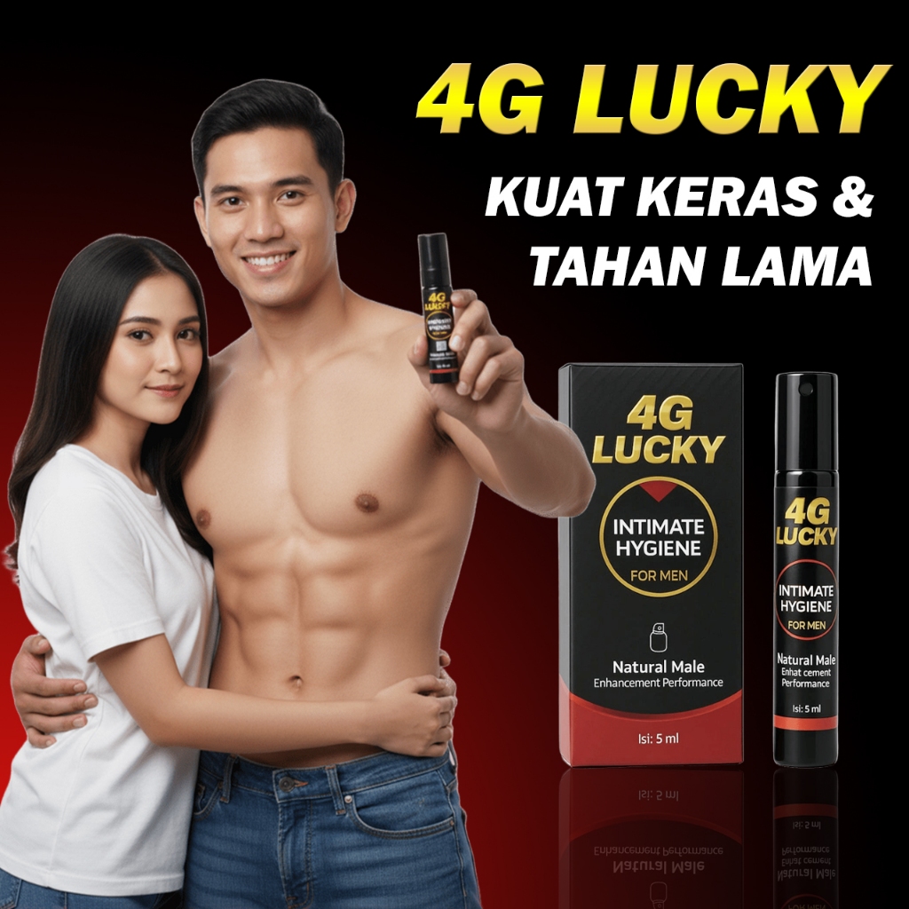 4G LUCKY SPRAY FOR MEN 5 ML ORIGINAL  HERBAL OIL MASSAGE PENUNJANG PERFOMA PRIA DEWASA KUAT KERAS DA