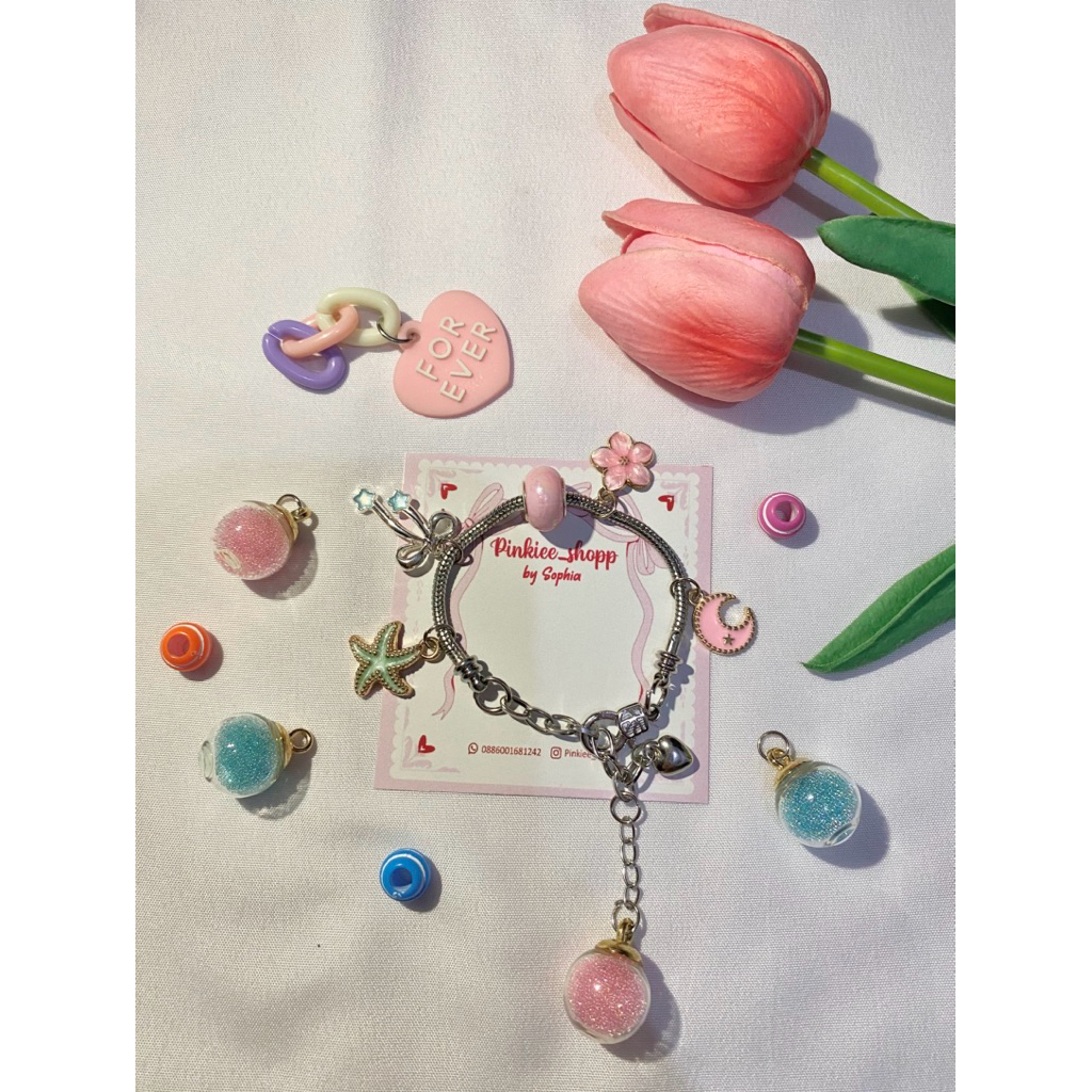 gelang Pandora bisa custom nama