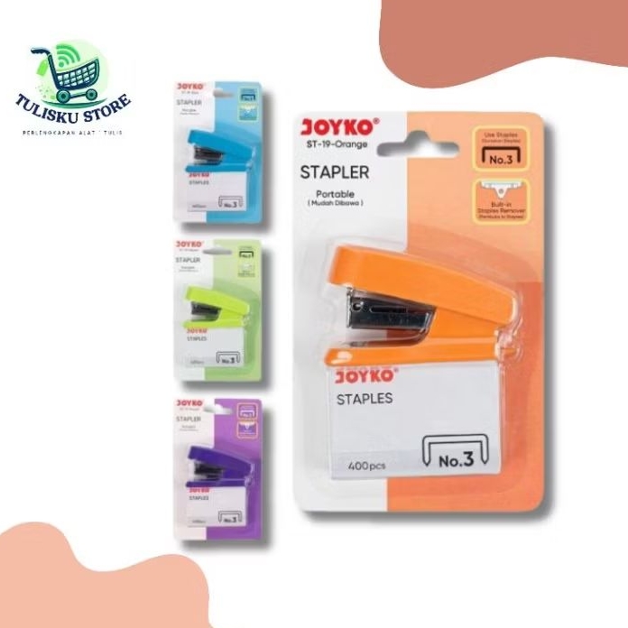 

STAPLER SET PLUS ISI STAPLES JOYKO ST-19 | STAPLER KECIL MENGGUNAKAN ISI STAPLES
