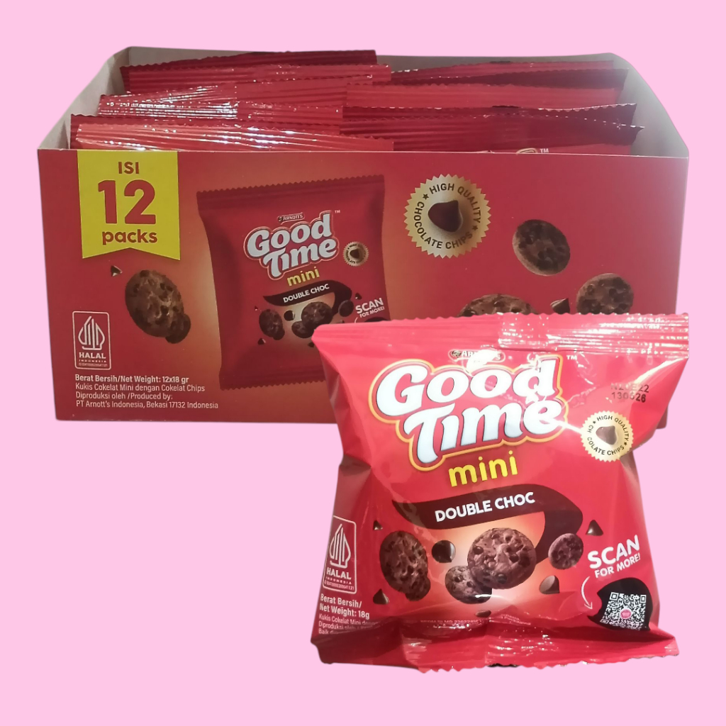 

GOOD TIME MINI Double Coklat Biskuit 18 gr [12 pcs/box]