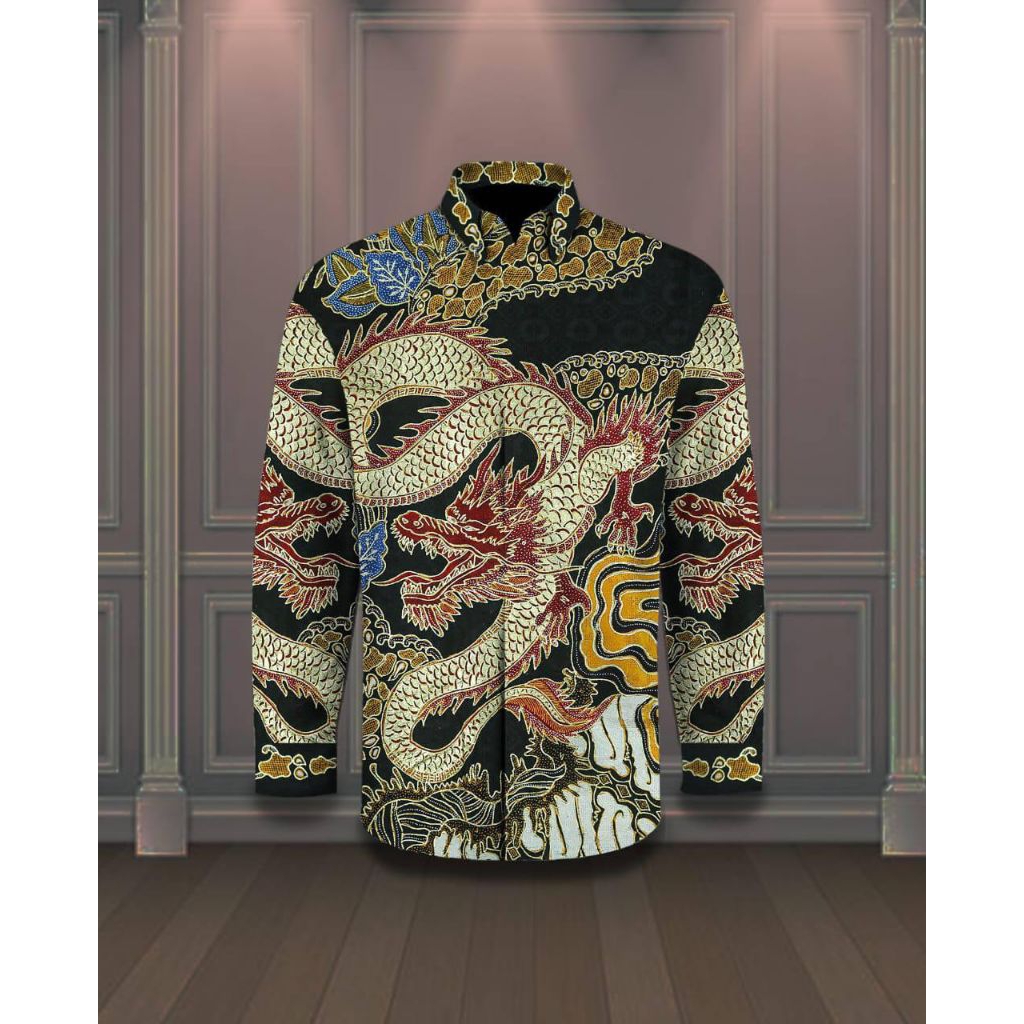 kain batik tulis pria prada motif naga bahan sutera. batik tulis pria. kain batik. er