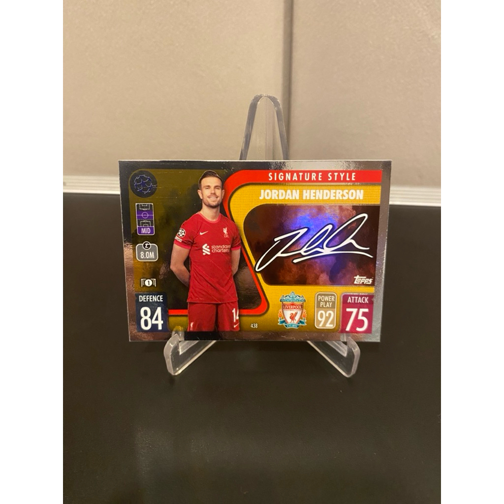 2021-22 Topps Match Attax Signature Style Liverpool Jordan Henderson