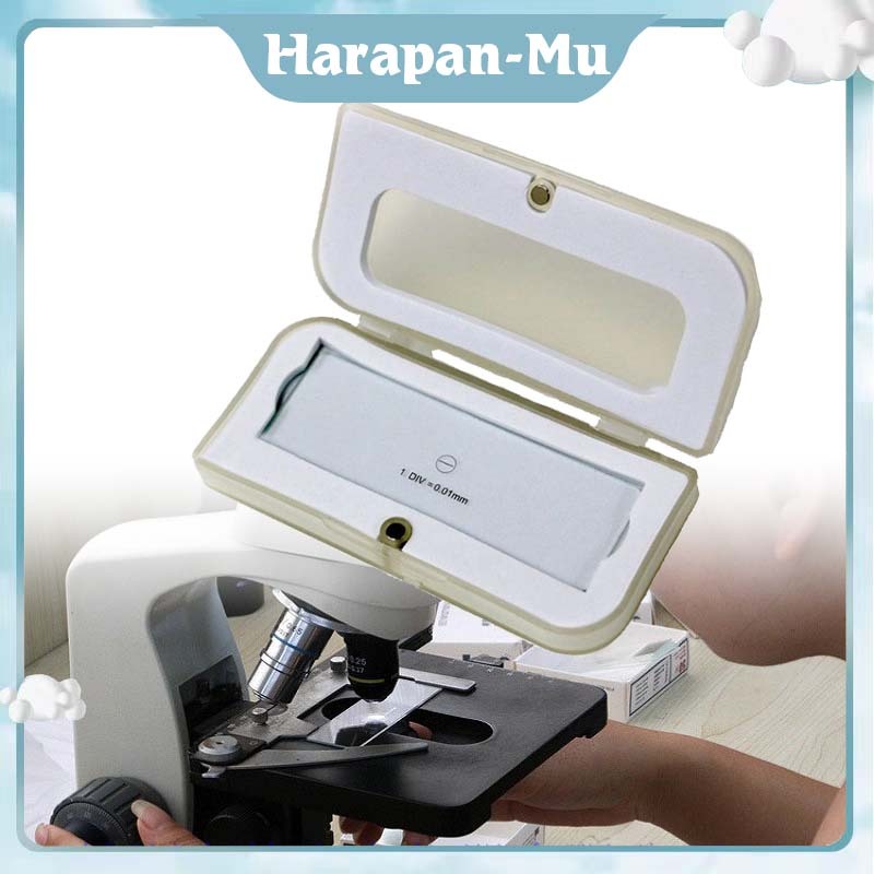 Micrometer Calibration Slide Microscope / Mikroskop Objektif Kaca Preparat Mikroskop / Kaca Objek Mi