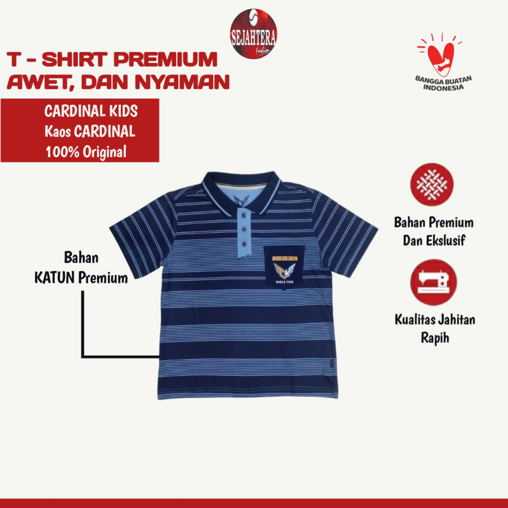 CARDINAL KIDS - Kaos kerah anak by Cardinal KECIL