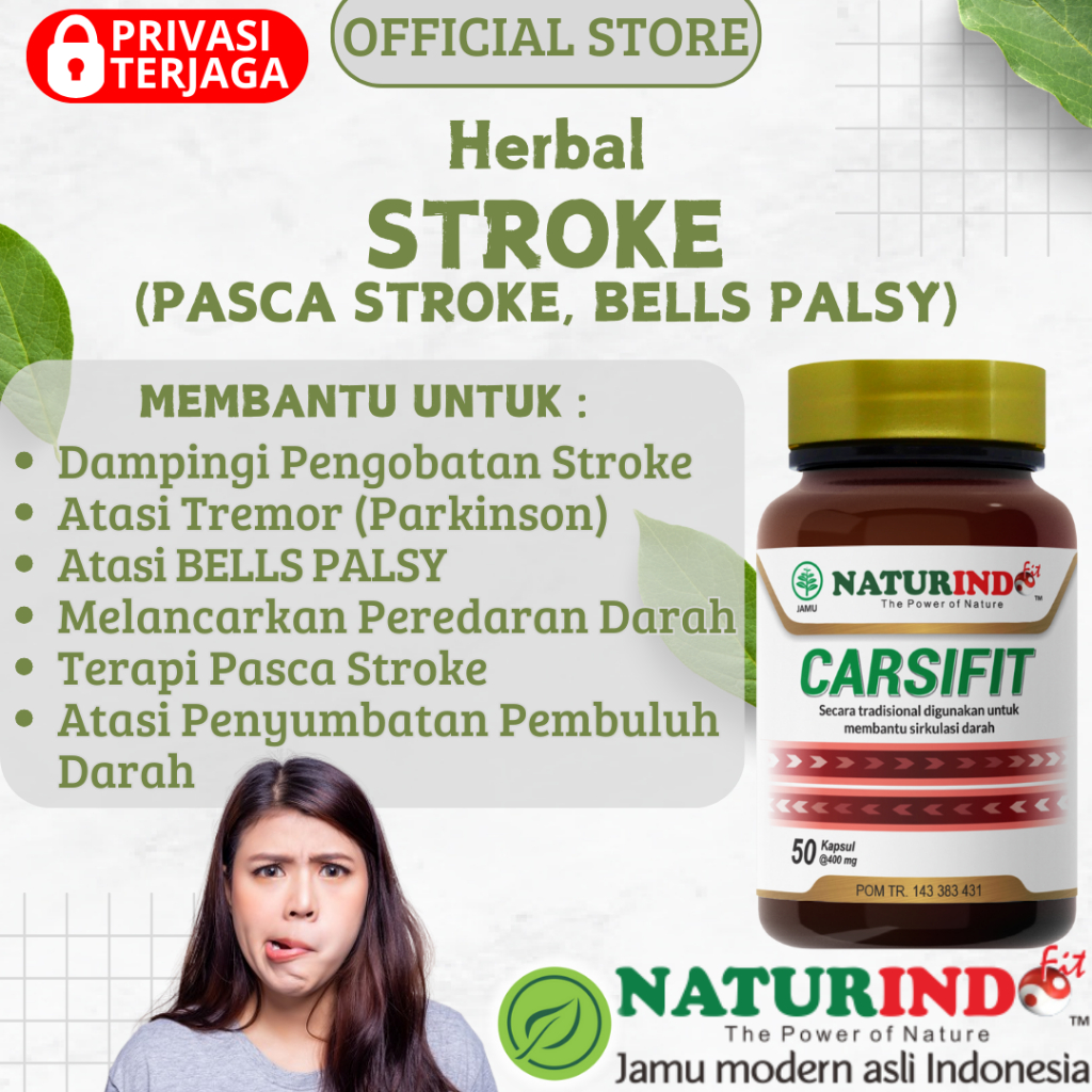 Herbal Stroke Bells Palsy Terapi Pasca Stroke Lumpuh Menahun Stroke Ringan CARSIFIT