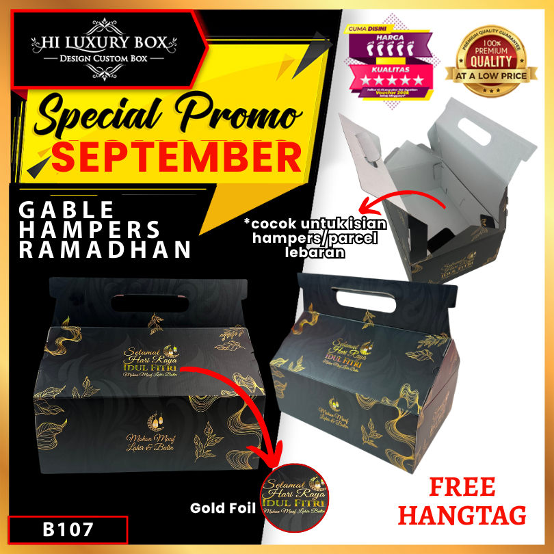 

Box Hampers Lebaran / Box Kado Packaging Idul Fitri / Kotak Gable Ramadan / B107