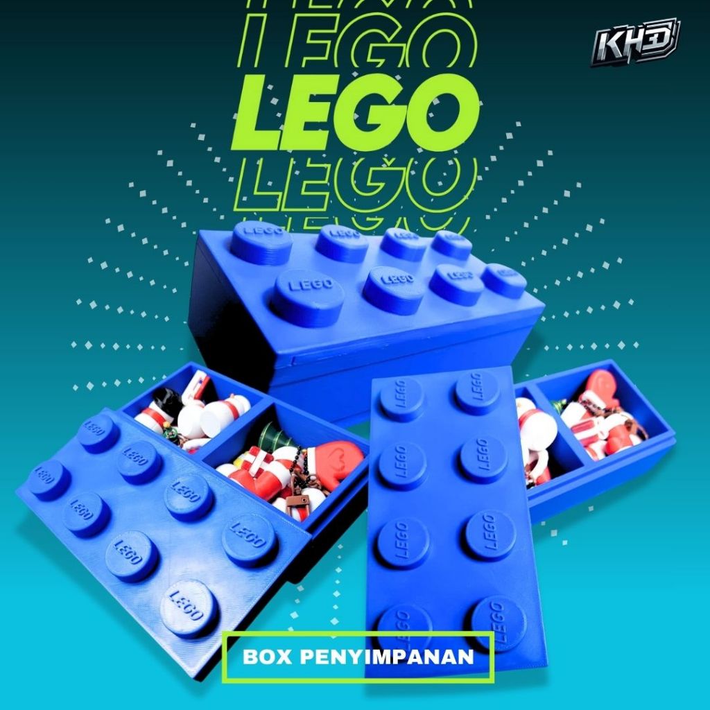 Box Case Tempat Penyimpanan Container Lego Biru