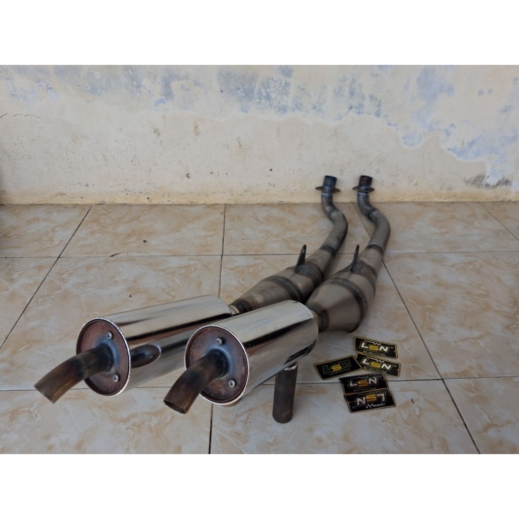 knalpot standar racing custom untuk motor alpha force one fiz R ninja rx king suara garing kemrincin