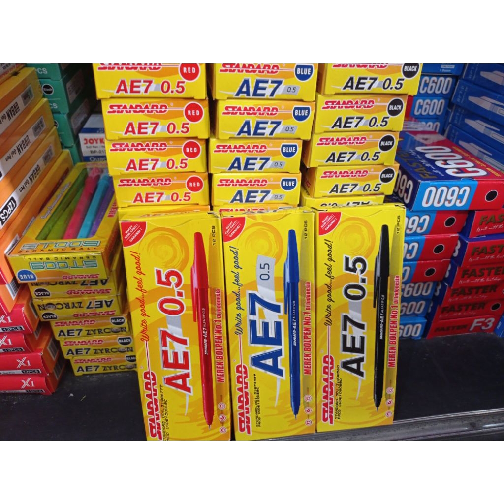 

pulpen standard AE7 0.5 1kotak isi 12pcs