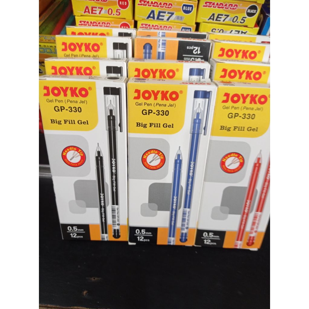 

pen big fill gel joyko GP-330 0.5/pen cair joyko GP-330 (1kotak isi 12pcs)