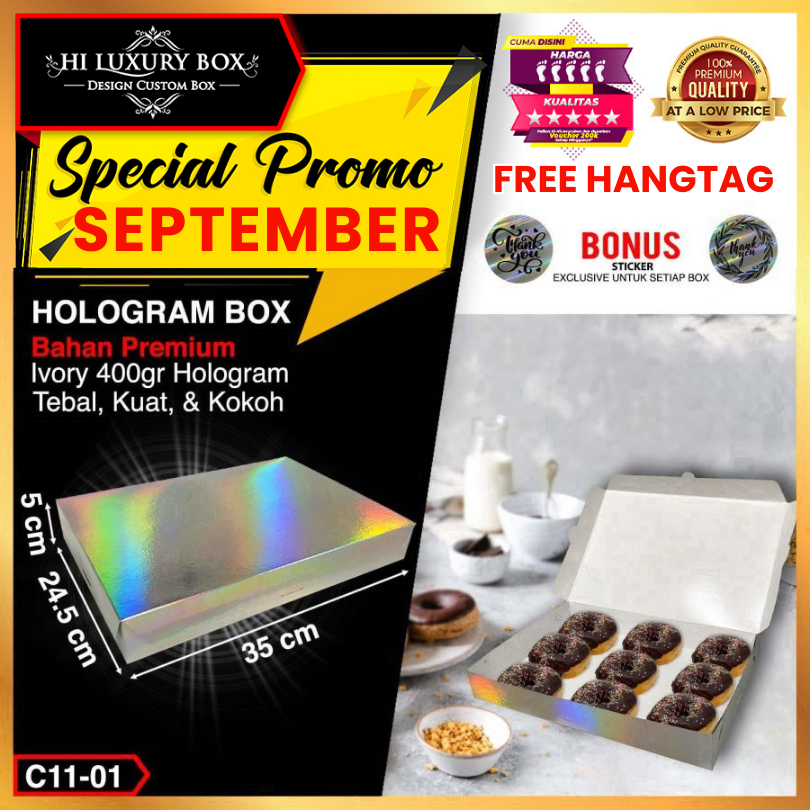 

Kotak Kue|Hologram|Donat|Cemilan|Cake|Kado|Dus|Murah|Box|Packaging|C11