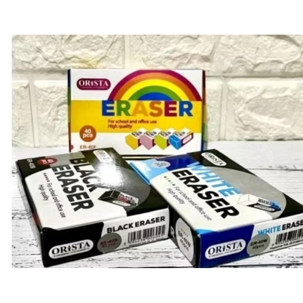 

ERASER /PENGHAPUS PENSIL ORISTA WARNA ER-40 (40 PCS )