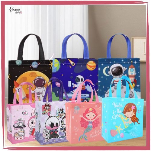 

FDG Goodie bag Berkarakter Lucu / Tas Snack Ultah Anak Lucu / Tas Spunbond UlangTahun PP41 PP58
