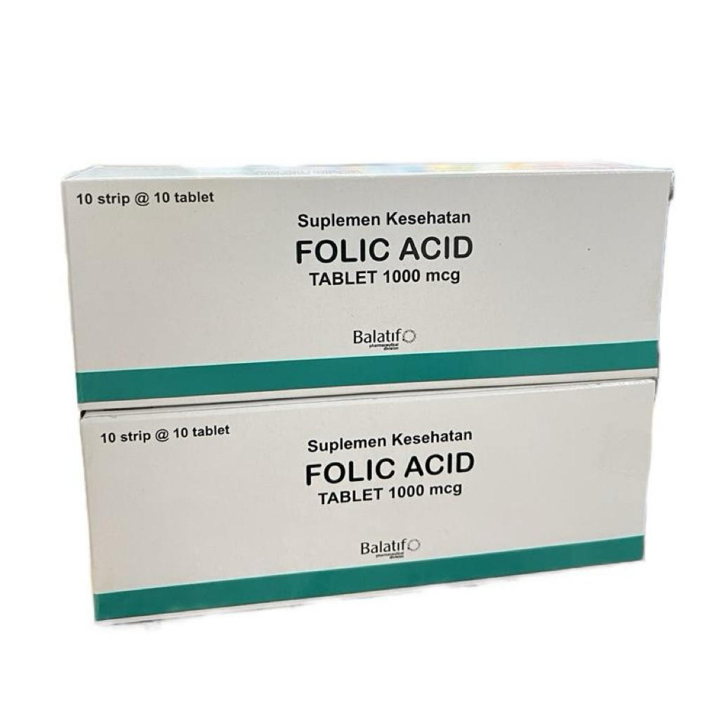 [KHUSUS BATAM] FOLIC ACID 1 MG (1000 MCG) ASAM FOLAT (BOX)