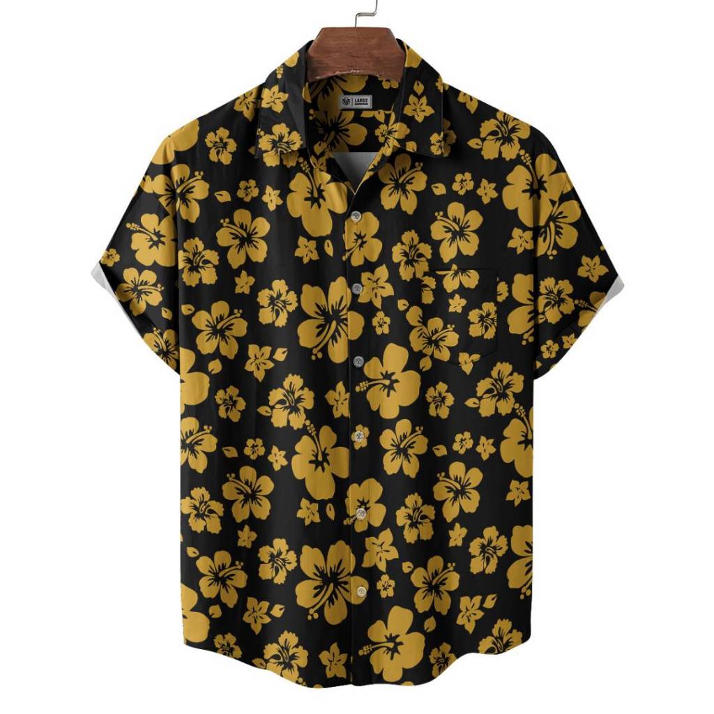 Atasan kemeja printing lengan pendek motif - Duke Raoul