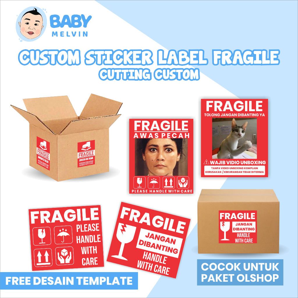 

Baby Melvin Cetak Stiker Fragille | Custom Stiker Fragille | Stiker Label Pengiriman | High Quality