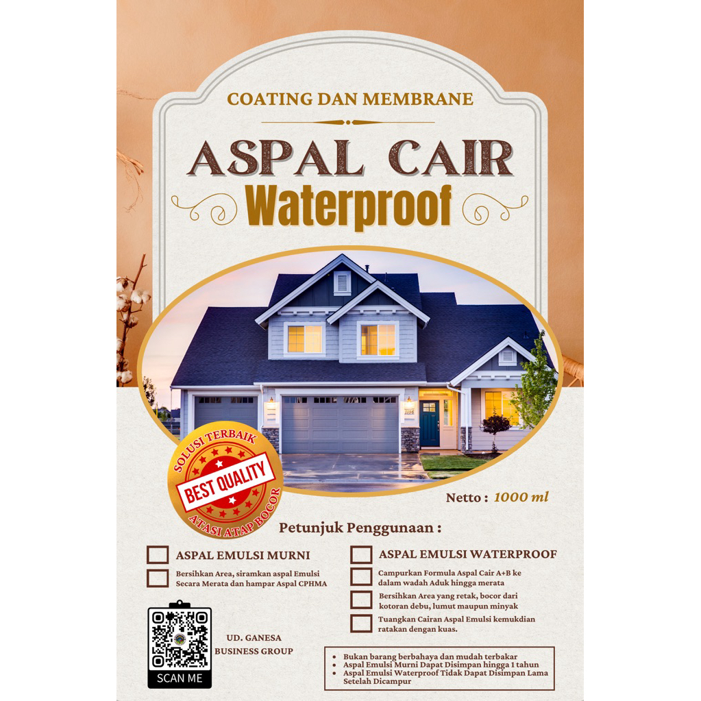 [TERLARIS] ASPAL CAIR ANTI BOCOR | Solusi Atasi Atap Bocor Dan Tembok Rembes