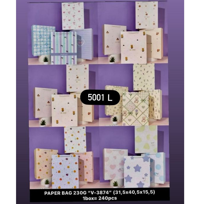 

Paperbag Tas Kertas Large/Paperbag Murah/ Tas Souvenir Kode 5001 L