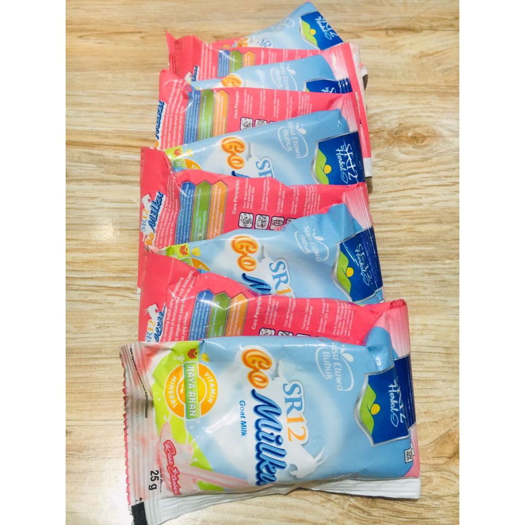 

SR12 SUSU GOMILKU Susu kambing etawa bubuk Sachet Varian Strawberry 250gr rencengan Rendah Gula