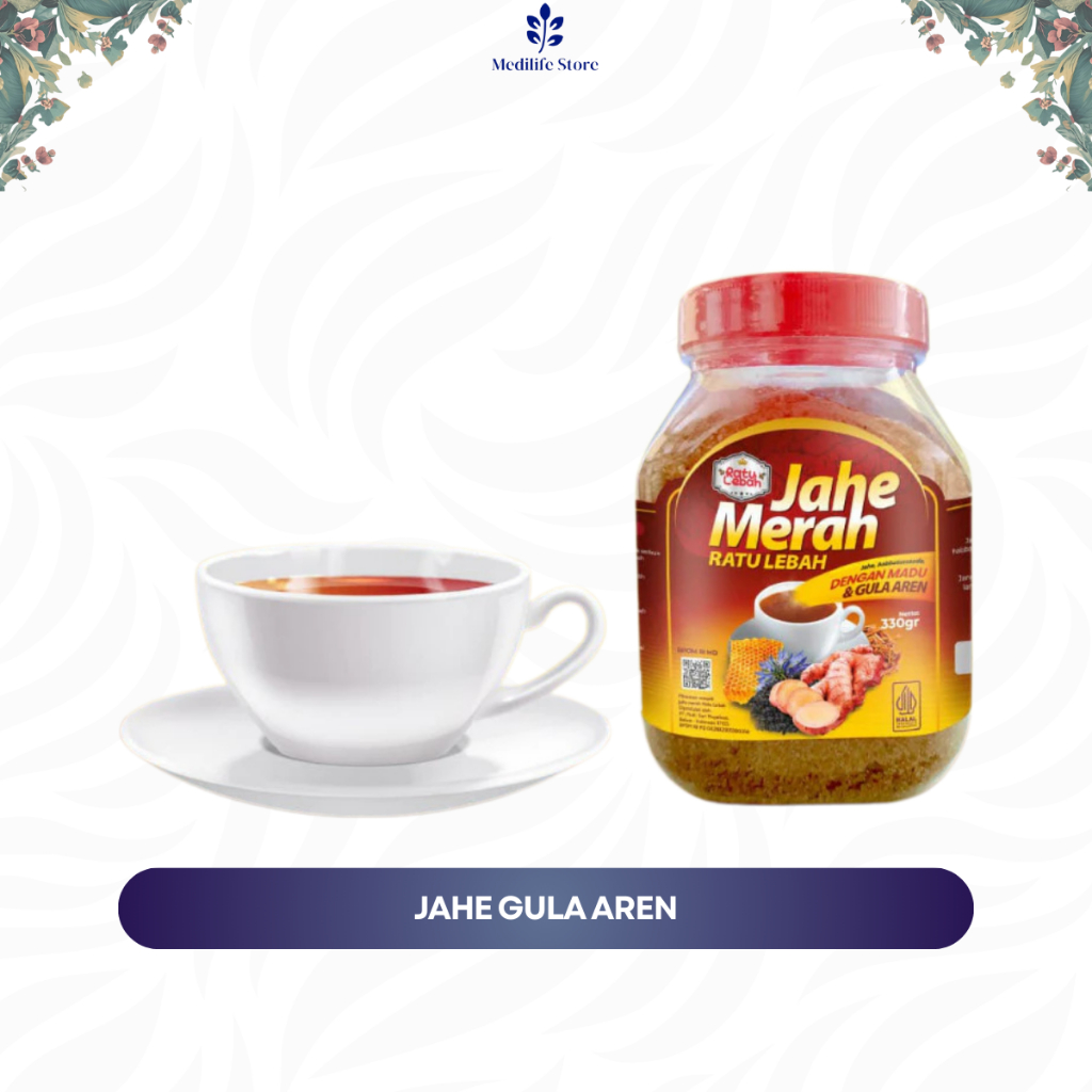 

JAHE MERAH RATU LEBAH 330gr – minuman herbal tradisional | hangatkan badan | bantu atasi batuk & flu | dengan madu & gula aren | original 100%