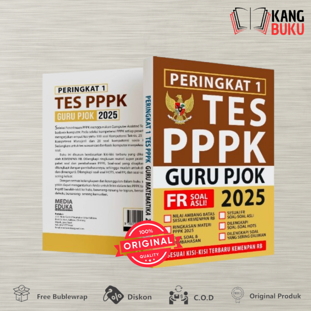BUKU PERINGKAT 1 TES PPPK GURU PJOK 2025/ BUKU PPPK GURU 2025 - MEDIA EDUKA