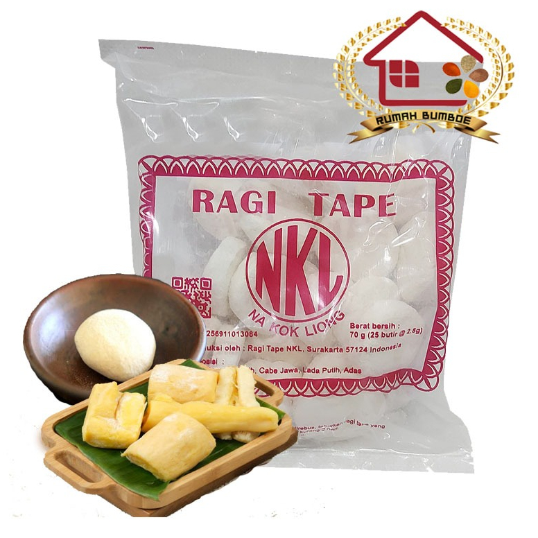 

(1 pack) RAGI TAPE Ragi Bulat Putih isi 25pcs