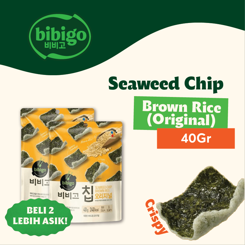

Bibigo Seaweed Snack Rasa Original / Seaweed Chip Brown Rice Original 40G (2Pcs)