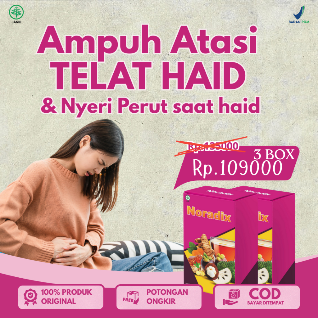 

TEH NORADIX Herbal pelancar haid Atasi Telat haid nyeri haid dan gangguan hormon.